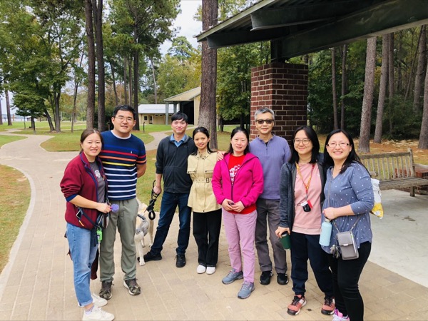 Church members on an outdoor retreat
