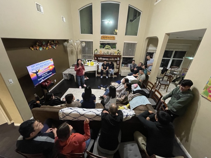 House church gathering in a living room