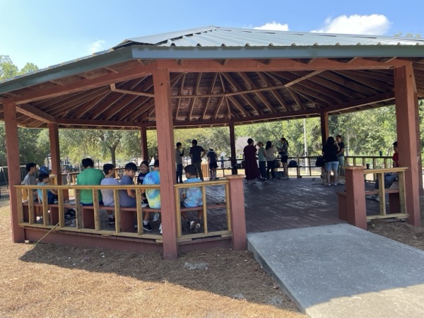 Community outreach at the park pavilion